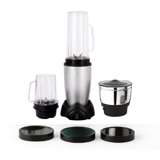 Modena NutriMix Bullet 600 Personal blender with 650 ML and 350 ML Unbreakable PC jars and Chuyney Jar| Matte Red (Silver)-picture-28