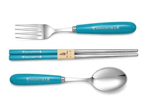Image of Stainless Steel Cutlery Set, 3-Piece | Spoon, Fork, Chopsticks