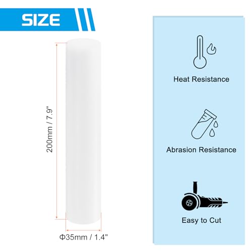 Image of MECCANIXITY ABS Plastic Rod Round Solid Bar 35 mm x 200mm White for DIY Model Material, Architectural Model Making, DIY Sand Table, Pack of 1