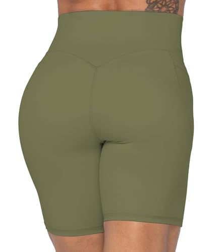 Image of Sunzel No Front Seam Biker Shorts for Women with Pockets, Yoga Workout Gym Bike Shorts with Tummy Control | 3, 5 Or 8-Inch Inseam, High Waisted, No Front Seam, Side Pockets, Buttery Soft, Compression Fit, Squat Proof, Tummy Control