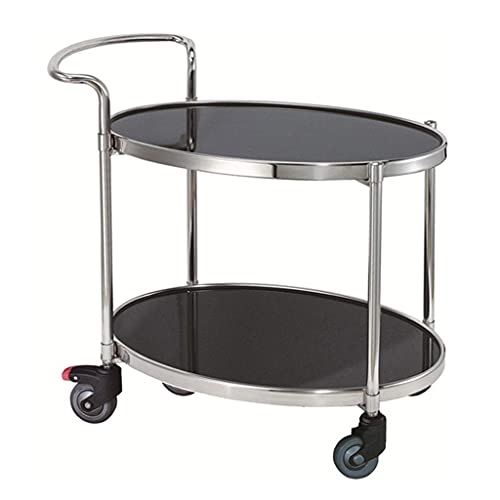 HaoLi Barwagen Allzweckregal, 2-stufiger Servierwagen,...