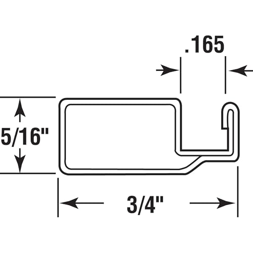 Aluminum Screen Frame, 3/4X5/16X72 SCREEN FRAME