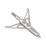 Allen Company Stryke Vapor Rear Deploying 2 Blade Broadhead by Allen, 100-Grain, 3-Pack, Cool Gray