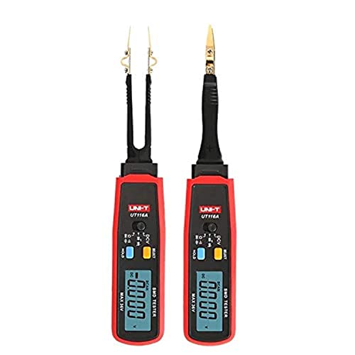 UNI-T UT116A SMD Tester Meter Multimeter Rotable Tweezer Resistance Capacitance LED Diode Continuity Battery Tester