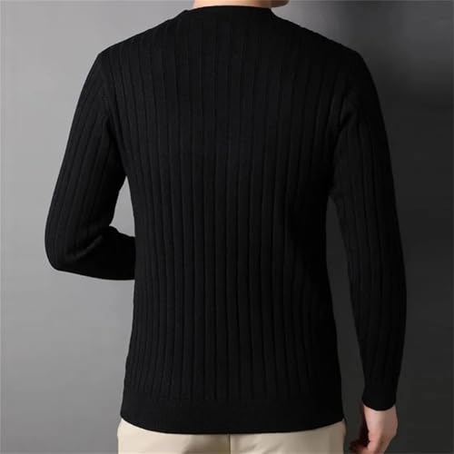 V Neck Long Sleeve Pullover Sweater Mens Pure Slim Knitted Autumn Winter Fashion Comfortable4