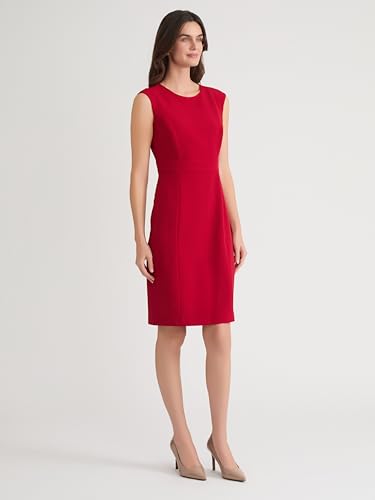 Image of Kasper Women's Sleeveless Sheath Dress with Seamed Waist Detail