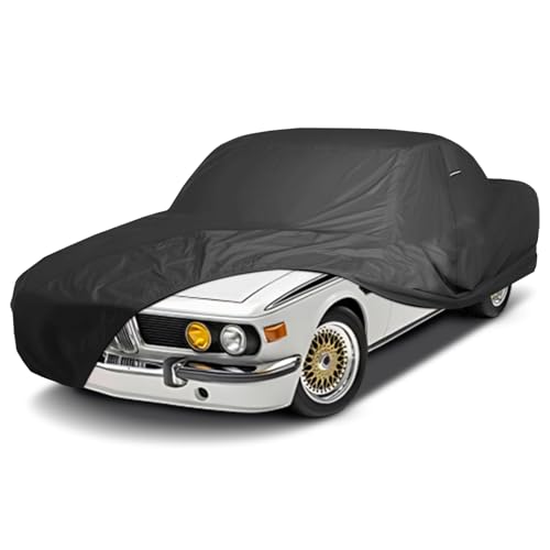 Image of iCarCover Premium Custom Car Cover for 1968-1977 BMW New Six Coupe (E9) Heavy Duty Waterproof All Weather Rain Snow UV Sun Protector Custom Full Exterior Indoor Outdoor Protection Car Cover (Black)