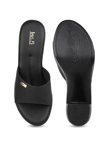 Image of Inc.5 Womens Black Casual Round Toe Platform Heels