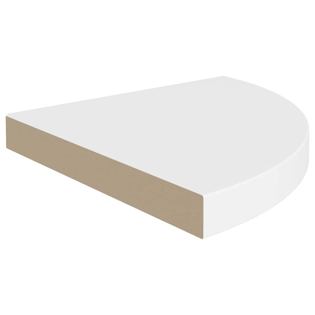 Regał ścienny dekoracyjny ścienny regał ścienny uniwersalny regał dekoracyjny narożne regały tkane 2 szt. biały 35 x 35 x 3,8 cm MDF nadaje się do salonu, sypialni, biura