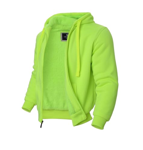 Hoodies for Men Heavyweight Full Zip Up Sherpa Lined Fleece Sweatshirt2