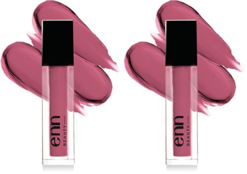 Image of ENN Beauty Semi-Matte Liquid Lipstick (Berry Vodka) | Mauve Shade | Long-Lasting, Waterproof, Smudge-Proof & Non-Transfer | Lightweight & Highly Pigmented | 1.5 ml (Pack of 2)