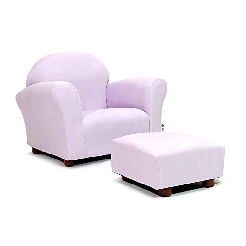 KEET Roundy Child Size Chair with Microsuede Ottoman, Lavender, Ages 2-5 years - Thumbnail 4