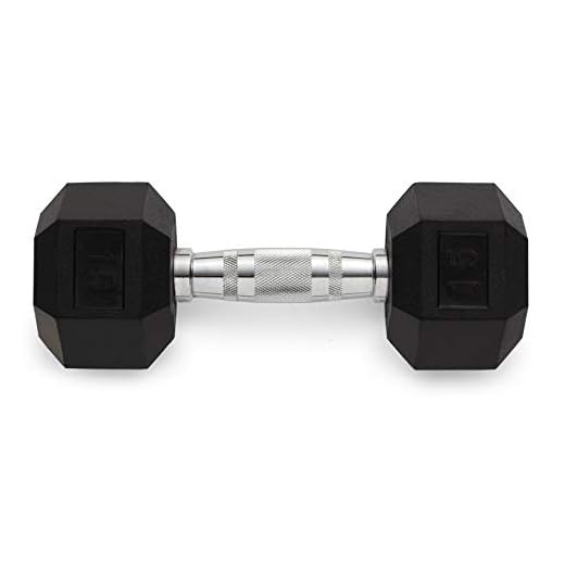 Rubber Hex Dumbbell - 15 LB