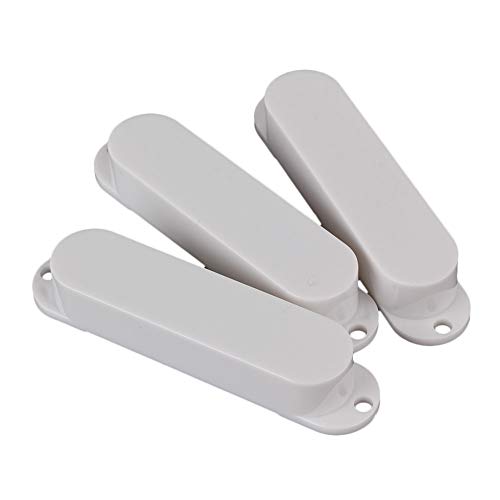 Lovermusic 82X19X14.5Mm White Plastic Closed Shell Guitar Single Coil Pickup Cover For Electric Guitar Pack Of 3 #TOP8