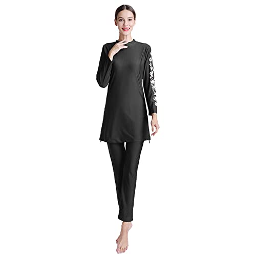 Islamic Burkini Swimsuits for Women Muslim Modest Swimwear Swim Dress Top + Pants + Hijab Beachwear4