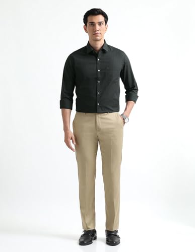 Image of Arrow Checked Slim Fit Mens Formal Shirt - Cotton, Breathable & Comfortable, Full Sleeves Shirts for Men
