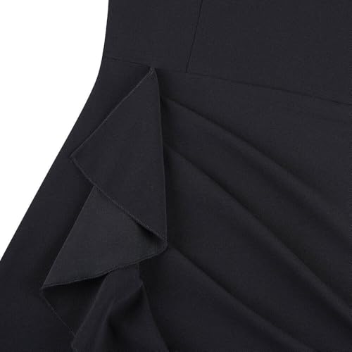 Women's Ruffle Vintage Formal Church Wedding Guest Cocktail Dresses4