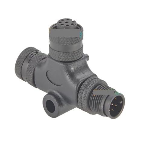 Conector M12 divisor tipo T con codificación A-Code de 8 pines industriales PCM-0652-1