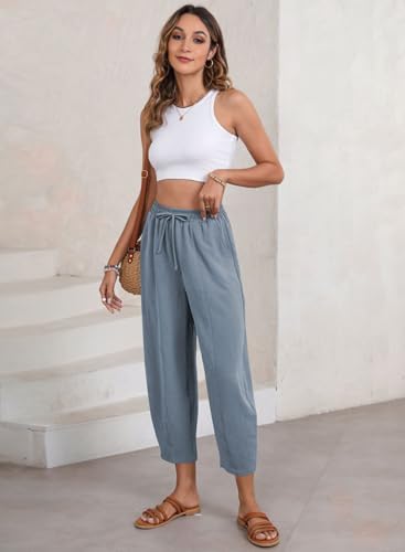 Image of EVALESS Women's High Waisted Wide Leg Palazzo Trousers