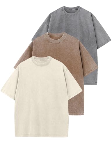 Image of Arssm Men Oversized T Shirts Vintage Tee Loose Fit Short Sleeve Casual Streetwear Baggy Washed Unisex Tops