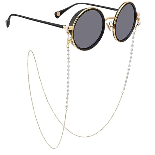 BARBUDDY 1Pc White Peal Beaded Mask Chain, Lanyard With Golden Hook And Lock Eyeglass Neck Chain Strap Beads Mask Holders Chain Holder Adjustable Necklace For Women-image-26