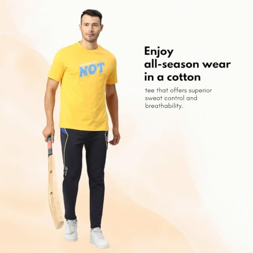 Image of playR Men's Graphic Print Regular Fit CSK Definitely Not Tee