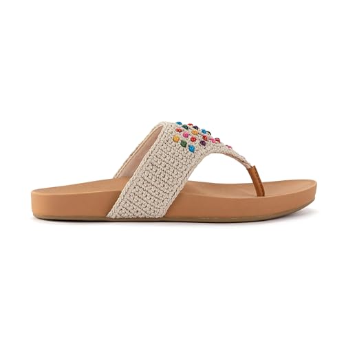 Image of The Sak Everly Slide Sandal - Women's Flat Fashion Slides with Soft Cushion Sole - Beach Slip On Sandals For Everyday