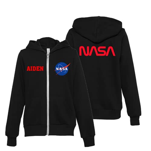 Studio 9Thirty3 Adult NASA Zip Up Hoodie, Personalized Gift for Space Enthusiast, NASA Gift