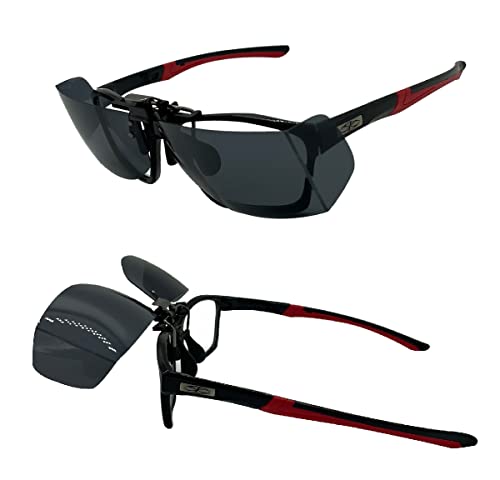 Clip On Flip Up Polarized Len Sunglasses Over Prescription Myopia Eyeglasses3