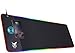 ICETEK Alfombrilla de ratón XXL para Juegos, con Carga rápida de 10 W, LED RGB, 800 x 300 x 4 mm, 10 Modos de iluminación, Carga inalámbrica Qi para teléfono móvil, Auriculares, etc.