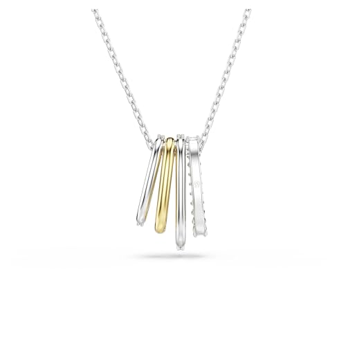 Swarovski Hyperbola Pendant, Mixed Cuts, Clear, Mixed Metal Finish4