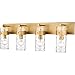 Z-Lite 3035-4V-RB Fontaine - 4 Light Bath Vanity In Transitional Style-11.25 Inches Tall and 34 Inches Wide, Finish Color: Rubbed Brass