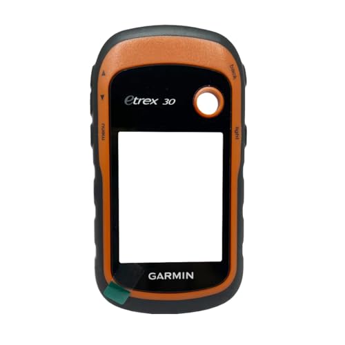 Carcasa para Garmin eTrex 30|30x|20|20X|10 Series Carcasa frontal con botones de cristal Cubierta de repuesto de reparación manual (naranja, eTrex 30)