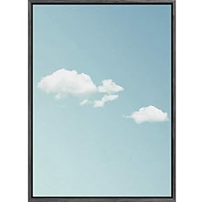 SIGNWIN Framed Canvas Wall Art Blue Gradient Sky...