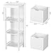 Yaheetech Bathroom Floor Cabinet, Wooden Storage Cabinet with 2 Drawers, Multifunctional Side Organizer Rack Stand Table, White