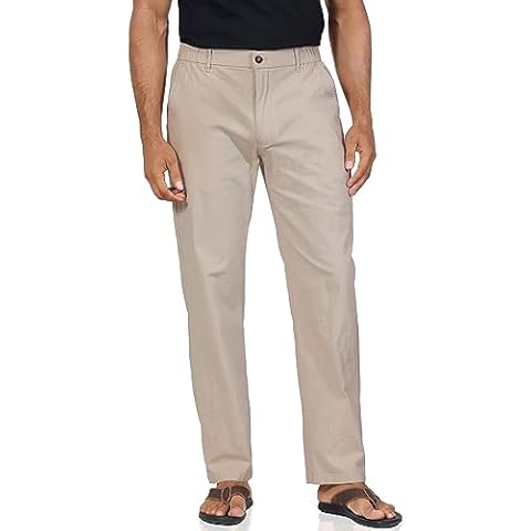 Soojun Men's Casual Linen Pants Cover
