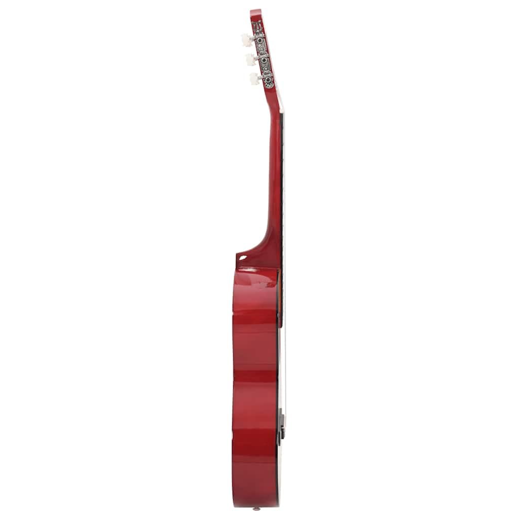 8-TLG. Klassikgitarre Set 3/4 36 Zoll Lindenholz Natur mit Tasche Gurt Plektren Stimmpfeife Saiten für Anfänger Schule Bühne Üben Spielen Auftritt