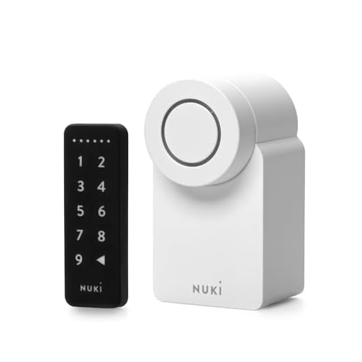 Nuki Smart Lock Go & Keypad (2025), système de porte sans clé, avec déverrouillage automatique et entrée de code, contrôle par application, montage facile, compatible avec Alexa, Apple, Google