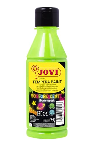 Jovi Fosforescente témpera, 250 ml, Color Verde (51917)