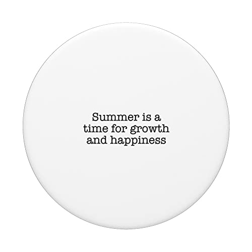 Summer is a time for growth and happiness PopSockets Swappable PopGrip, Black - Image 3