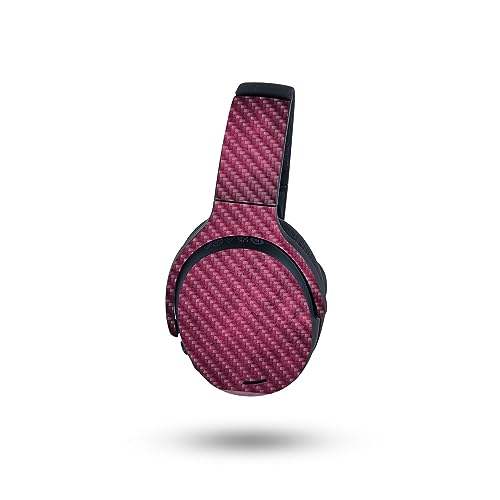 Image of MightySkins Carbon Fiber Skin Compatible with Skullcandy Crusher ANC 2 - Pink Gravel | Protective, Durable Textured Carbon Fiber Finish | Easy to Apply