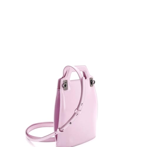 Pre-Loved Wanda Top Handle Shoulder Bag Leather North South, Purple2