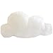 Oreiller en Forme de Nuage, Coussin de Repose-Taille Coussin de Canapé Doux, Coussin de Lit Oreiller Décoratif pour Extérieur, Intérieur, Chambre, Bureau, Voiture (Blanc, Taille S)