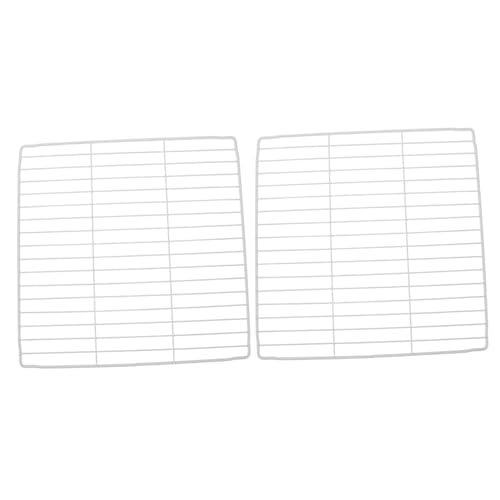 TOBBOMEY 2 Piezas Divisores de Estantes de Hierro para Congelador Organizador Resistente al Frío Separadores de Rejilla Blanca para Refrigerador