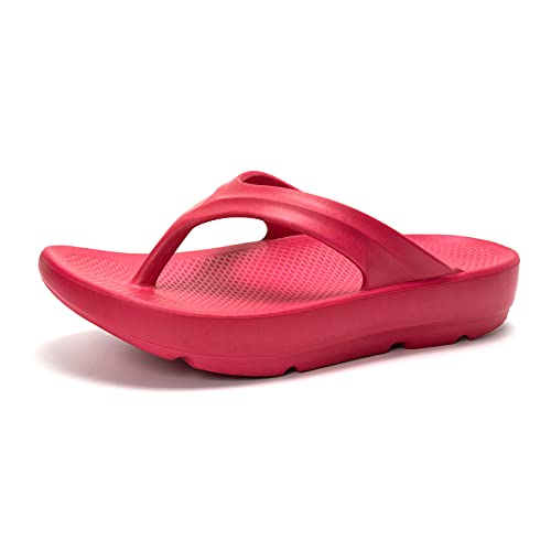 Image of FUNKYMONKEY Women's Comfort Flip Flops with Arch Support - Lightweight EVA Thong Sandals for Walking, Beach, and Daily Wear - Cushioned Footbed & Anti-Slip Sole