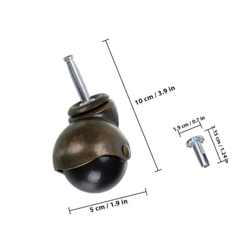Roulettes de Chaise en Fer Robustes COLLBATH Pivotantes 360°