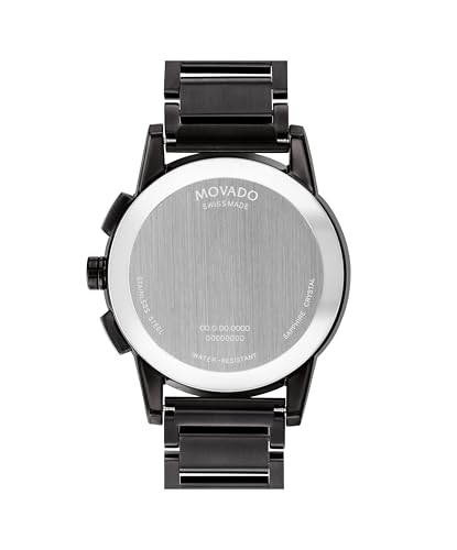 Movado Museum Sport Men's Watch - Swiss Quartz Chronograph Movement, Stainless Steel Link Bracelet - 3 ATM Water Resistance - Luxury Fashion Timepiece for Him - 43mm3
