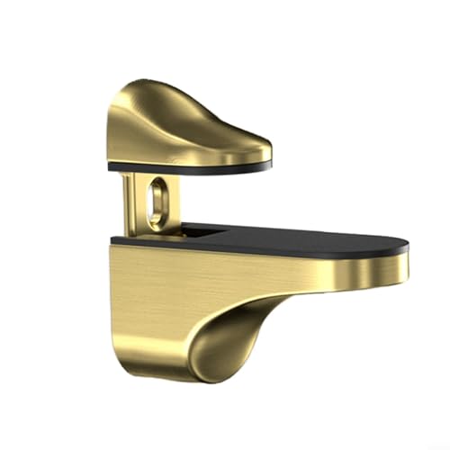 Support Mural Réglable Pour Étagère En Verre De Style Contemporain En Alliage De Zinc Pour Verre De 3 À 22 Mm D'épaisseur, Noir, Or, Argent, Blanc Etagere Verre...