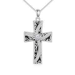 Black Onyx Silver Cross