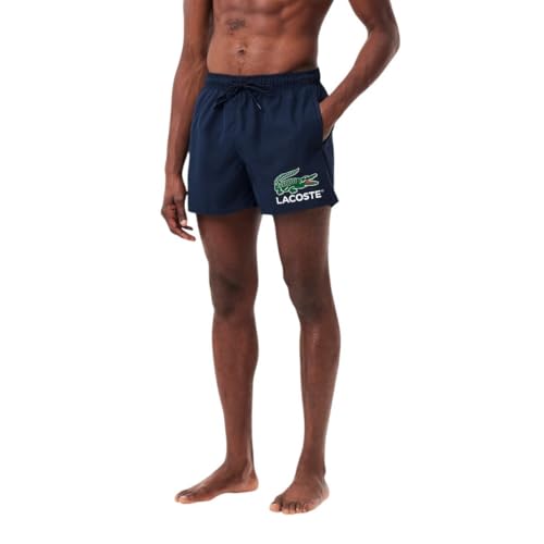 Lacoste Men's Core Collection Branding Mid-Thigh Swim Shorts3